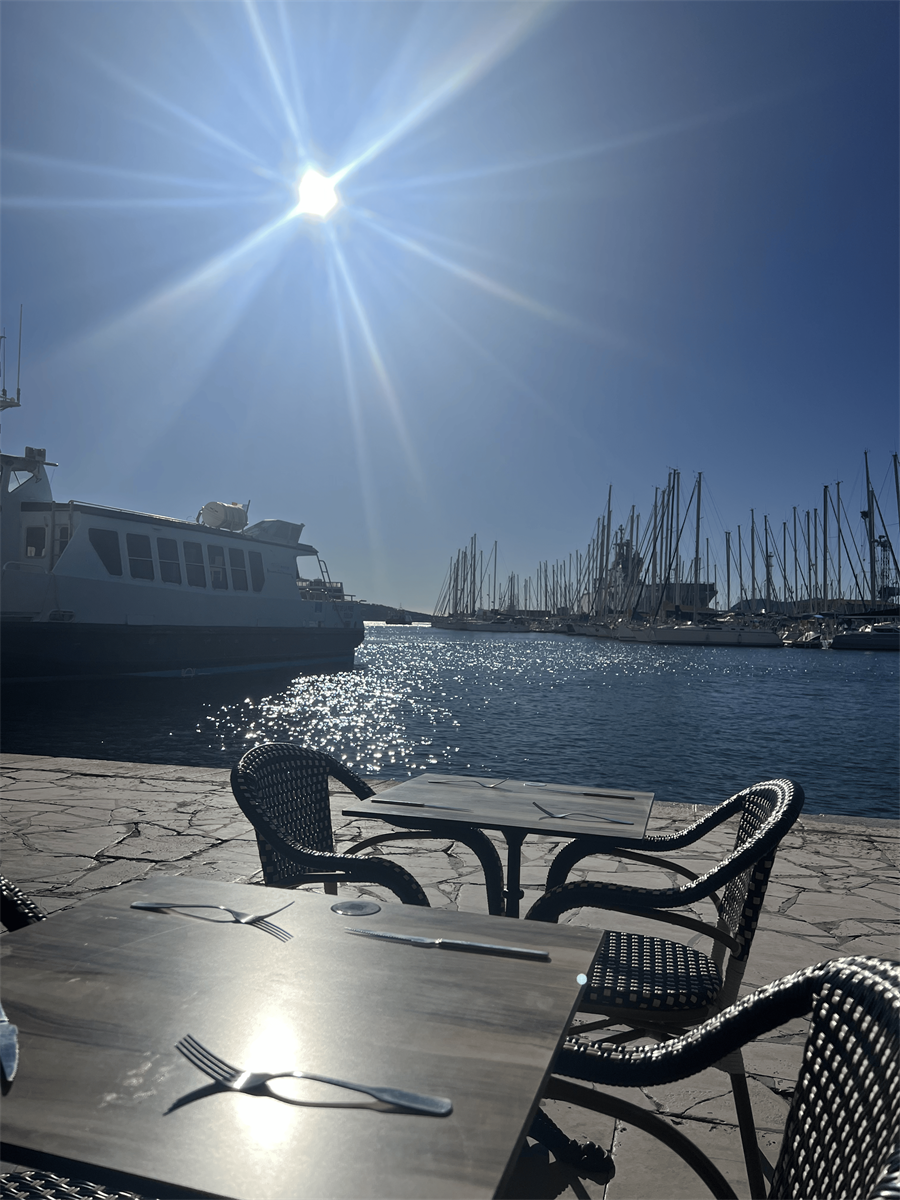 View from a quaint French restaurant on the dock